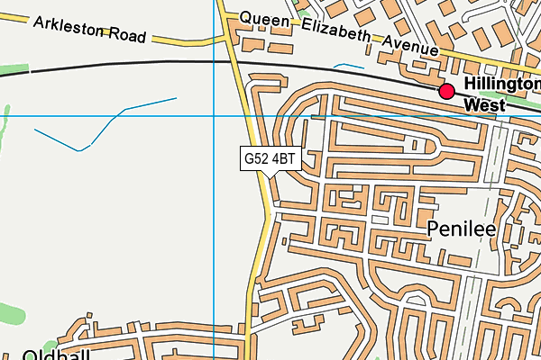 G52 4BT map - OS VectorMap District (Ordnance Survey) G52 4BT map - OS VectorMap District (Ordnance Survey)