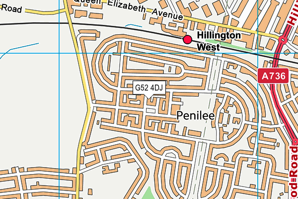 G52 4DJ map - OS VectorMap District (Ordnance Survey) G52 4DJ map - OS VectorMap District (Ordnance Survey)