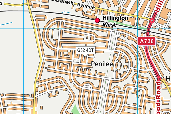 G52 4DT map - OS VectorMap District (Ordnance Survey)