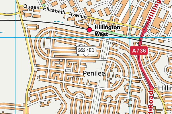 G52 4ED map - OS VectorMap District (Ordnance Survey) G52 4ED map - OS VectorMap District (Ordnance Survey)