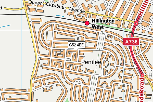 G52 4EE map - OS VectorMap District (Ordnance Survey) G52 4EE map - OS VectorMap District (Ordnance Survey)