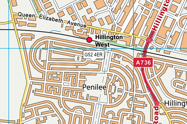 G52 4ER map - OS VectorMap District (Ordnance Survey) G52 4ER map - OS VectorMap District (Ordnance Survey)