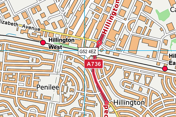 G52 4EZ map - OS VectorMap District (Ordnance Survey) G52 4EZ map - OS VectorMap District (Ordnance Survey)