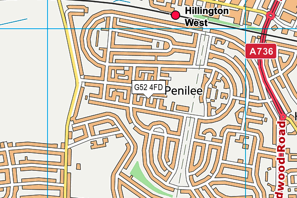 G52 4FD map - OS VectorMap District (Ordnance Survey)