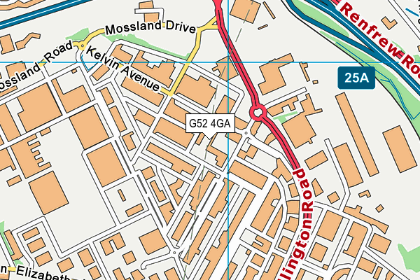 G52 4GA map - OS VectorMap District (Ordnance Survey)