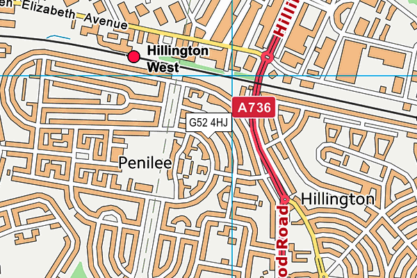 G52 4HJ map - OS VectorMap District (Ordnance Survey)