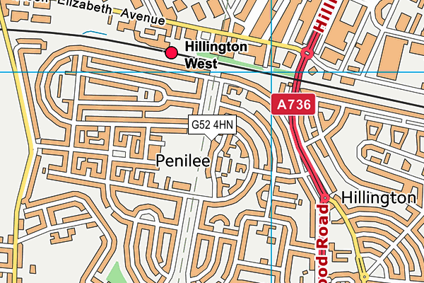 G52 4HN map - OS VectorMap District (Ordnance Survey) G52 4HN map - OS VectorMap District (Ordnance Survey)