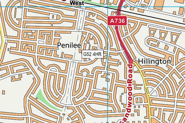 G52 4HR map - OS VectorMap District (Ordnance Survey)