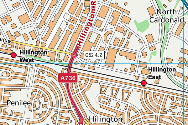 G52 4JZ map - OS VectorMap District (Ordnance Survey) G52 4JZ map - OS VectorMap District (Ordnance Survey)