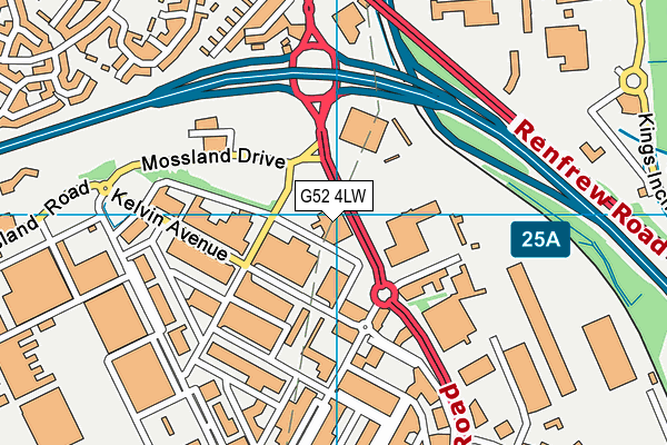 G52 4LW map - OS VectorMap District (Ordnance Survey) G52 4LW map - OS VectorMap District (Ordnance Survey)