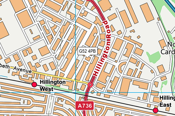 G52 4PB map - OS VectorMap District (Ordnance Survey)