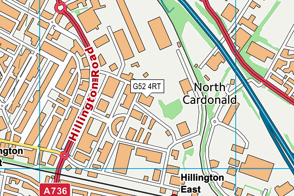 G52 4RT map - OS VectorMap District (Ordnance Survey)
