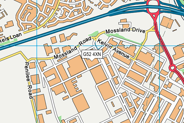 G52 4XN map - OS VectorMap District (Ordnance Survey) G52 4XN map - OS VectorMap District (Ordnance Survey)