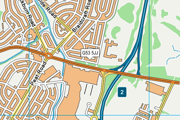 G53 5JJ map - OS VectorMap District (Ordnance Survey) G53 5JJ map - OS VectorMap District (Ordnance Survey)