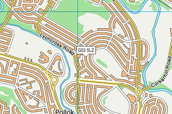 G53 5LZ map - OS VectorMap District (Ordnance Survey)