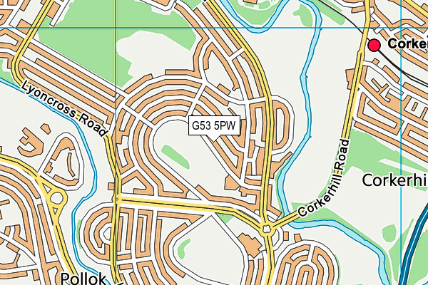 G53 5PW map - OS VectorMap District (Ordnance Survey) G53 5PW map - OS VectorMap District (Ordnance Survey)