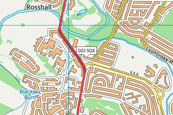 G53 5QX map - OS VectorMap District (Ordnance Survey) G53 5QX map - OS VectorMap District (Ordnance Survey)