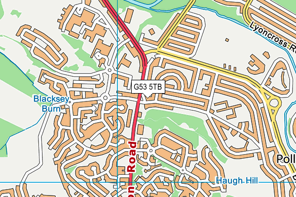 G53 5TB map - OS VectorMap District (Ordnance Survey) G53 5TB map - OS VectorMap District (Ordnance Survey)