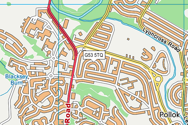G53 5TQ map - OS VectorMap District (Ordnance Survey) G53 5TQ map - OS VectorMap District (Ordnance Survey)