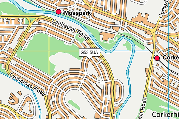 G53 5UA map - OS VectorMap District (Ordnance Survey)