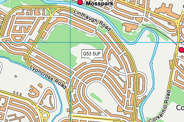 G53 5UF map - OS VectorMap District (Ordnance Survey) G53 5UF map - OS VectorMap District (Ordnance Survey)