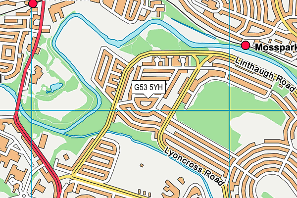 G53 5YH map - OS VectorMap District (Ordnance Survey)