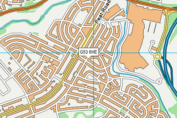 G53 6HE map - OS VectorMap District (Ordnance Survey)
