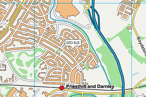 G53 6JX map - OS VectorMap District (Ordnance Survey)