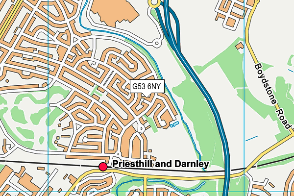 G53 6NY map - OS VectorMap District (Ordnance Survey)