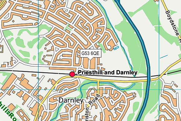G53 6QE map - OS VectorMap District (Ordnance Survey)