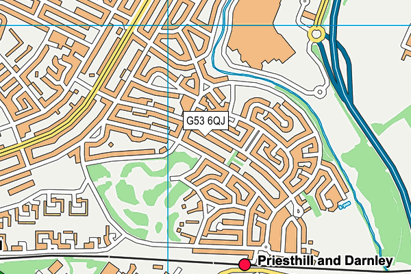 G53 6QJ map - OS VectorMap District (Ordnance Survey)