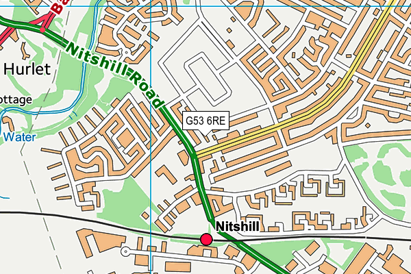 G53 6RE map - OS VectorMap District (Ordnance Survey)
