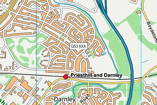G53 6XA map - OS VectorMap District (Ordnance Survey)