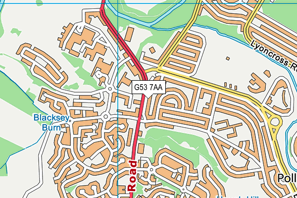 G53 7AA map - OS VectorMap District (Ordnance Survey) G53 7AA map - OS VectorMap District (Ordnance Survey)
