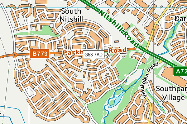 G53 7AD map - OS VectorMap District (Ordnance Survey) G53 7AD map - OS VectorMap District (Ordnance Survey)