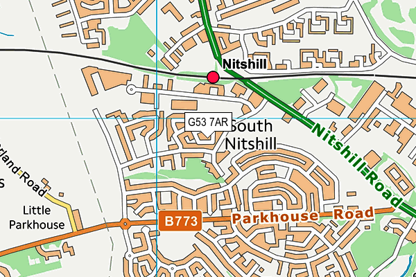G53 7AR map - OS VectorMap District (Ordnance Survey)