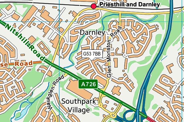 G53 7BB map - OS VectorMap District (Ordnance Survey) G53 7BB map - OS VectorMap District (Ordnance Survey)