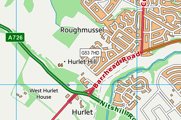 G53 7HD map - OS VectorMap District (Ordnance Survey) G53 7HD map - OS VectorMap District (Ordnance Survey)