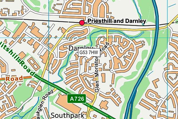 G53 7HW map - OS VectorMap District (Ordnance Survey) G53 7HW map - OS VectorMap District (Ordnance Survey)