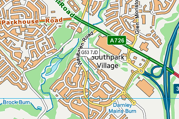 G53 7JD map - OS VectorMap District (Ordnance Survey) G53 7JD map - OS VectorMap District (Ordnance Survey)