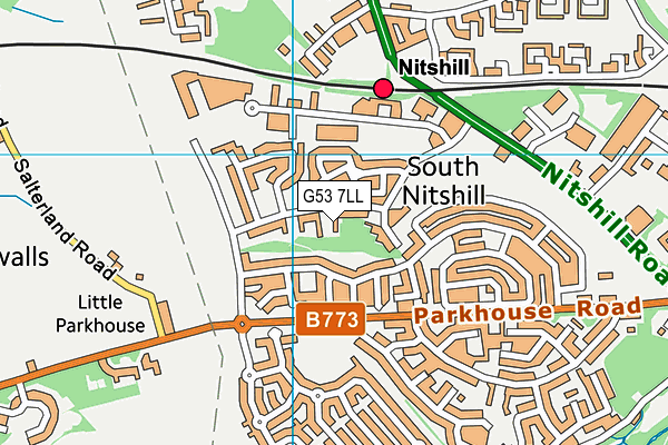 G53 7LL map - OS VectorMap District (Ordnance Survey)