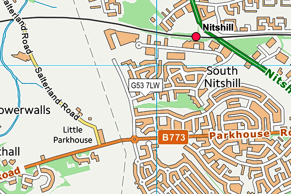 G53 7LW map - OS VectorMap District (Ordnance Survey)