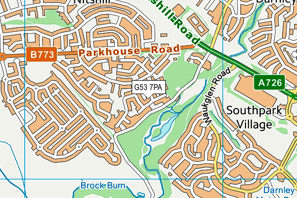 G53 7PA map - OS VectorMap District (Ordnance Survey) G53 7PA map - OS VectorMap District (Ordnance Survey)