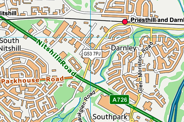 G53 7PJ map - OS VectorMap District (Ordnance Survey) G53 7PJ map - OS VectorMap District (Ordnance Survey)