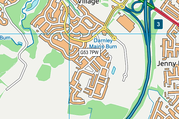 G53 7PW map - OS VectorMap District (Ordnance Survey)