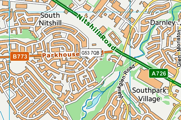G53 7QB map - OS VectorMap District (Ordnance Survey)