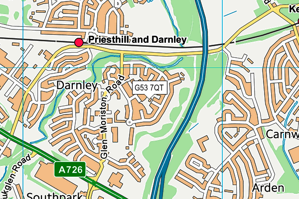 G53 7QT map - OS VectorMap District (Ordnance Survey)