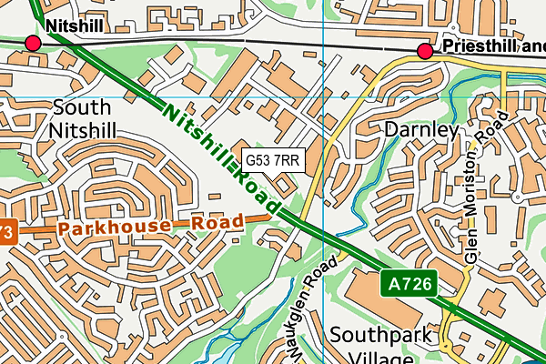 G53 7RR map - OS VectorMap District (Ordnance Survey) G53 7RR map - OS VectorMap District (Ordnance Survey)