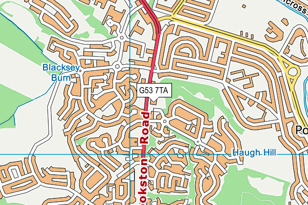 G53 7TA map - OS VectorMap District (Ordnance Survey)