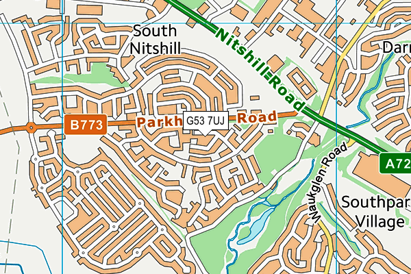 G53 7UJ map - OS VectorMap District (Ordnance Survey) G53 7UJ map - OS VectorMap District (Ordnance Survey)